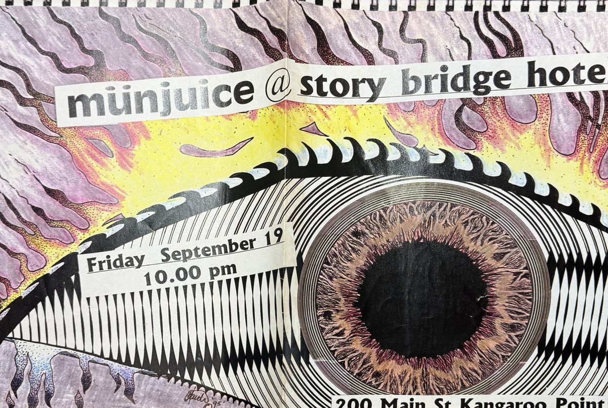 Münjuice poster for the Story Bridge Hotel, Kangaroo Point, Friday 19 September