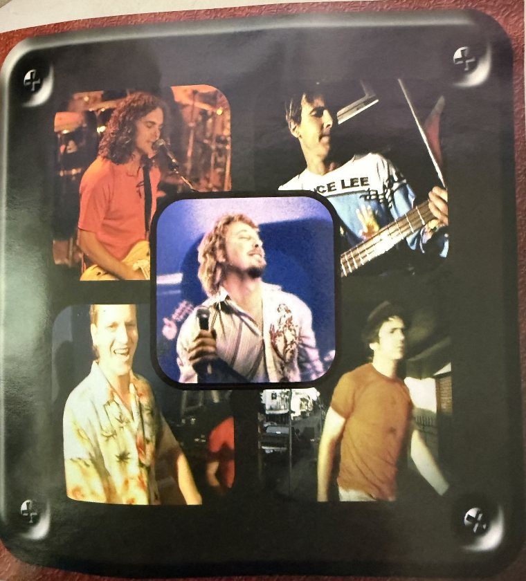 Moonjuice Take It to Ten booklet: live photo collage of the band